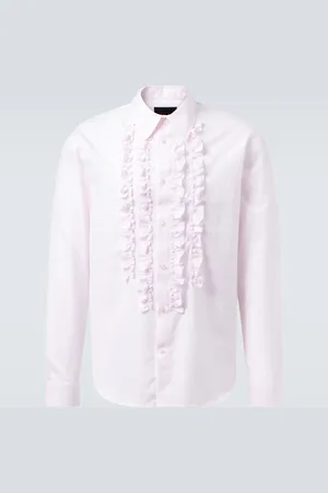 Simone Rocha Ruffled cotton poplin tuxedo shirt