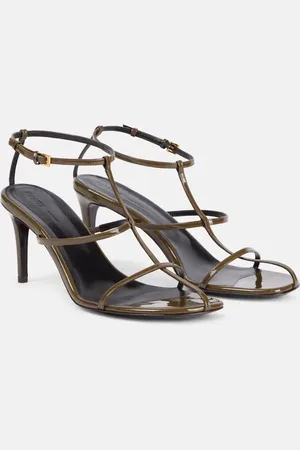 Khaite Cage 75 patent leather sandals