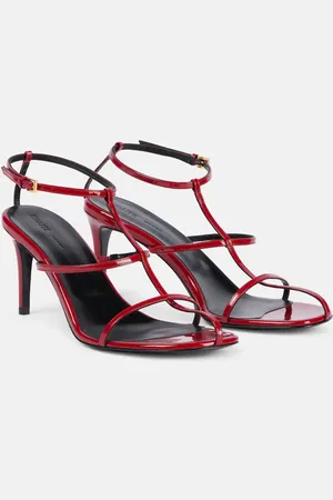 Khaite Cage 75 patent leather sandals