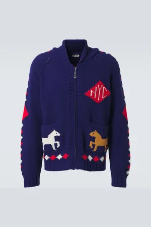 BODE Diamond Corral wool zip-up cardigan