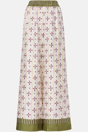 La DoubleJ Eclipse PlacÃ©e silk palazzo pants