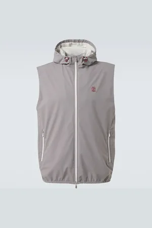 Brunello Cucinelli Logo hooded zip-up vest