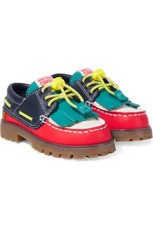 Bobo Choses X Camper colorblock leather boat shoes