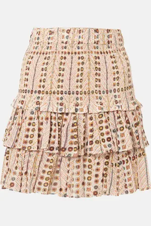 Marant Etoile Naomi printed cotton voile miniskirt