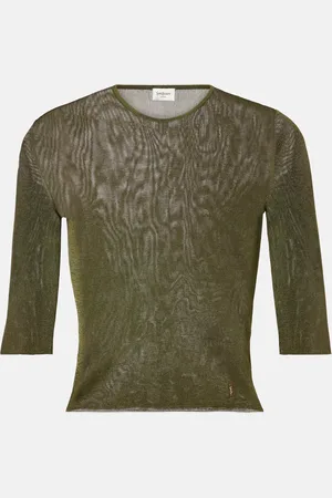 Saint Laurent Cassandre knitted top