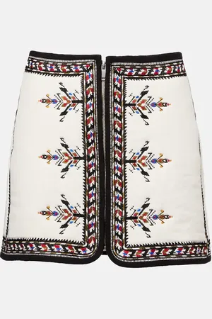 Marant Etoile Zeria embroidered cotton miniskirt