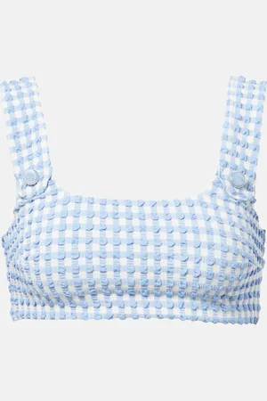Simkhai Ainsley gingham bikini top