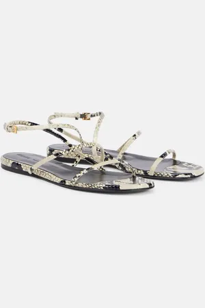 Khaite Loop snake-effect leather sandals