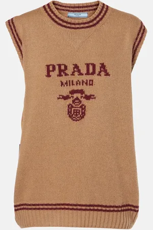 Prada Logo wool and cashmere sweater vest
