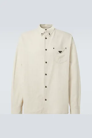 Prada Cotton and linen chambray shirt