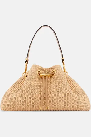 Jimmy Choo Cinch M raffia shoulder bag