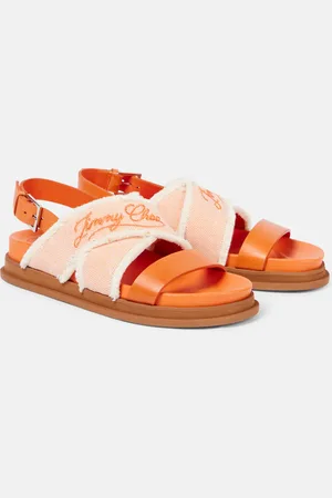 Jimmy Choo Joa canvas and leather sandals