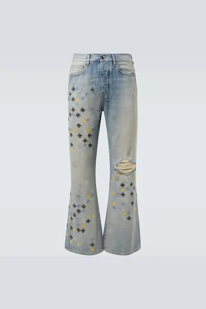 AMIRI Ma Quad embroidered flared jeans