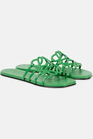 Loewe Anagram leather slides