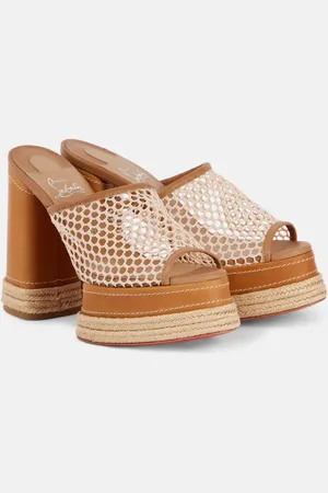 Christian Louboutin Almeja 130 platform espadrille mules