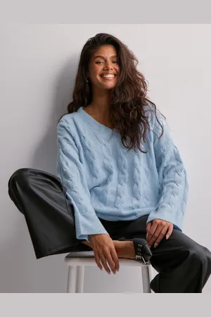 ONLY - Onljeanett Life L/S Cable V-Neck Cc
