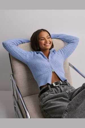 Nelly - Tight Zip Cable Knit Cardigan