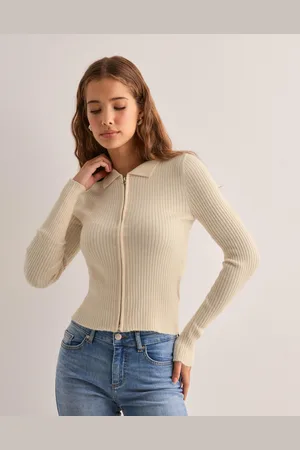 ONLY - Onlibi Ls Rib O-Neck Zipper Cardi C