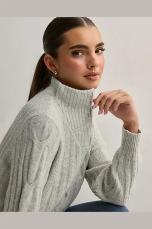 JDY - andrea L/S Zip Cable Pullove Knt
