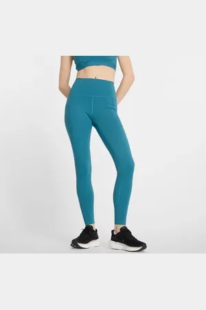 New Balance Kvinnor NB Sleek Pocket High Rise Legging 27" i Blue Poly sticka