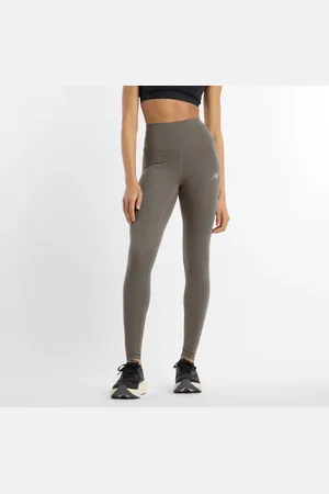New Balance Kvinnor NB Harmony High Rise Legging 27" i Brown Poly sticka
