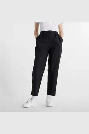 New Balance Kvinnor Boylston Twill Tapered Pant i Black Bomull Twill