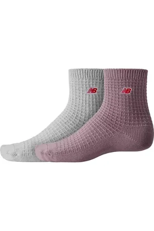 New Balance Unisex Waffle Knit Ankle Socks 2 Pack i Print / Pattern / Misc Bomull