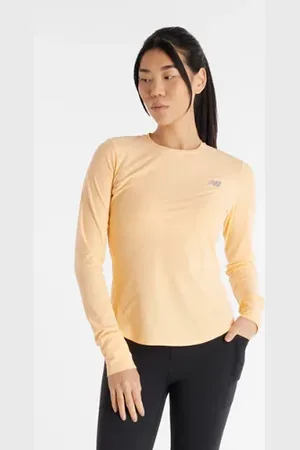New Balance Kvinnor Jacquard Long Sleeve Poly Knit, Storlek M, L, XL