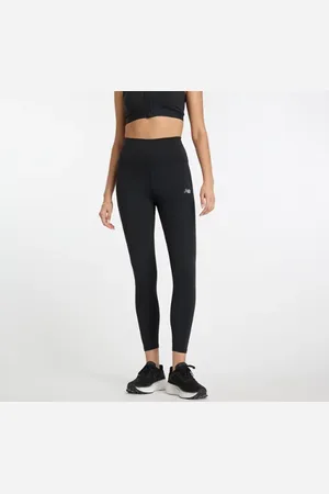 New Balance Kvinnor NB Harmony High Rise Legging 25" i Black Poly sticka, Storlek XS