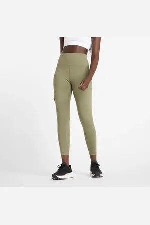 New Balance Kvinnor NB Harmony Pocket High Rise Legging 25" i Green Poly Knit