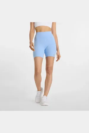 New Balance Kvinnor NB Harmony High Rise Short 6" i Blue Poly Knit
