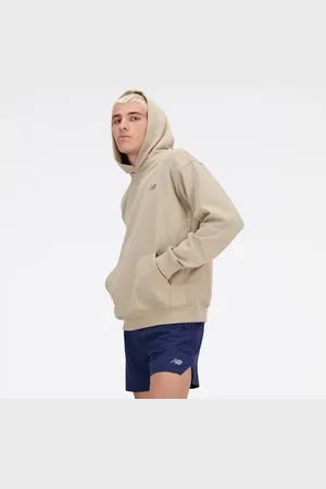 New Balance Män Athletics French Terry Hoodie i Grey Bomull Fleece, Storlek 2XL