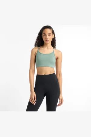 New Balance Kvinnor NB Essential Yoga Bra i Green Poly sticka