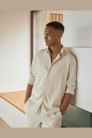 Solid SDEnea Allan Linen shirt Blå skjortor