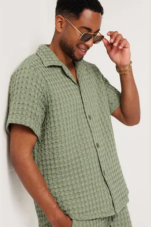 Oas Cuba Waffle Shirt Gröna skjortor