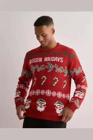 Only & Sons Onsxmas Reg 5 Allover Crew Knit Jultröjor