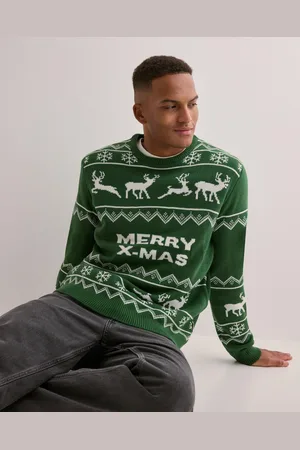 Only & Sons Onsxmas Reg 5 Allover Crew Knit Jultröjor