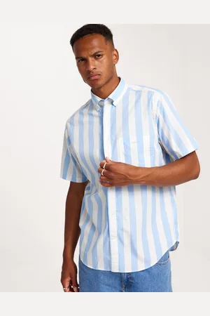 GANT Reg Poplin Parasol Stripe Ss Shirt Kortärmade skjortor