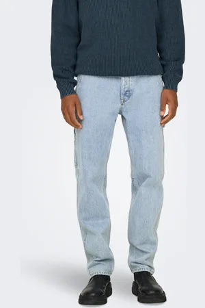 Only & Sons Onsedge Medelhög Midja Rak Passform Jeans