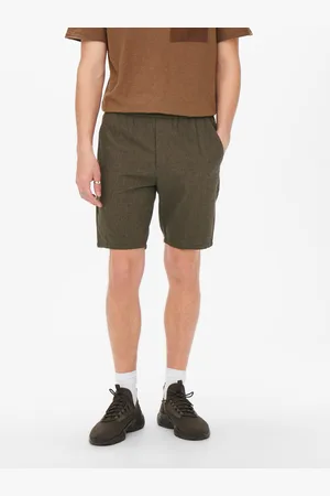 Only & Sons Onslinus Medelhög Midja Avsmalnande Passform Shorts