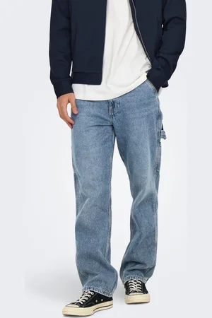 Only & Sons Onsedge Medelhög Midja Rak Passform Jeans