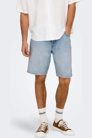 Only & Sons Onsedge Medelhög Midja Rak Passform Shorts