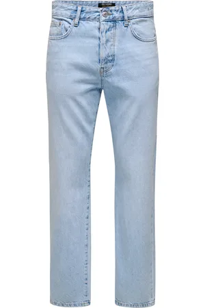 Only & Sons Onsedge Medelhög Midja Rak Passform Jeans