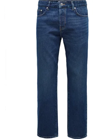 Only & Sons Onsedge Medelhög Midja Rak Passform Jeans
