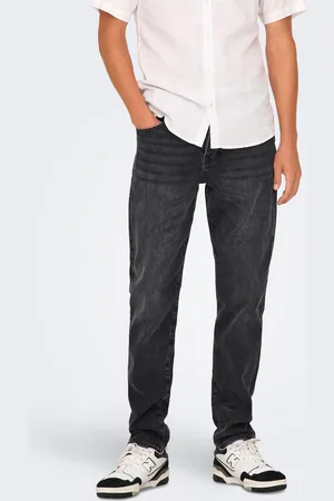 Only & Sons Onsyoke Medelhög Midja Avsmalnande Passform Jeans