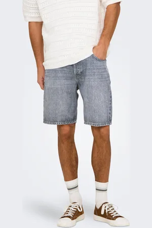 Only & Sons Onsedge Medelhög Midja Rak Passform Shorts