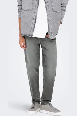 Only & Sons Onsyoke Medelhög Midja Avsmalnande Passform Jeans