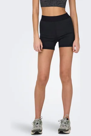 ONLY Onpgil-2-lana Hög Midja Åtsittande Passform Träningsshorts