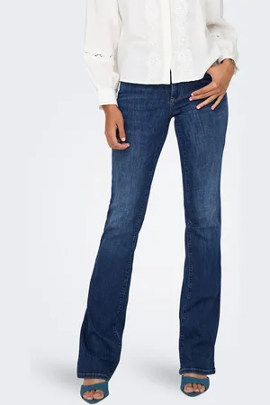 ONLY Onlann Medelhög Midja Utsvängd Passform Jeans