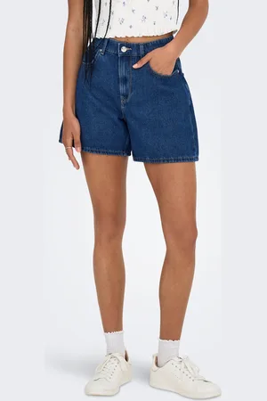 ONLY Onlvenus Hög Midja Mom Fit Denimshorts